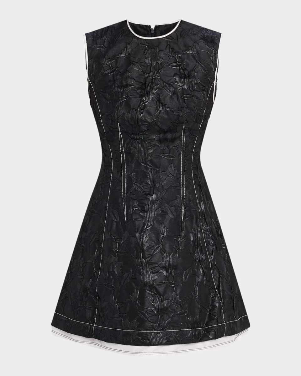 Audrina Jacquard Mini Dress